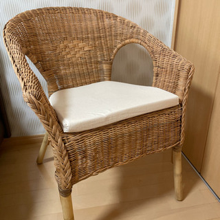 廃盤 IKEA ラタン製アームチェア AGEN アーゲン キッズチェア 2