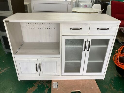 商談中　　★美品★レンジ台 幅1180 レンジボード ロータイプ おしゃれ キッチン 可愛い おしゃれ