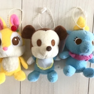 ディズニー ぬいぐるみ キーチェーンつき(他のベビーグッズも一緒...