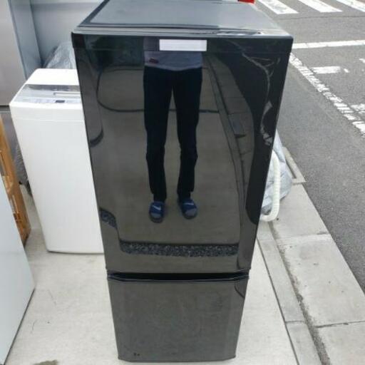 ☆美品☆三菱 MITSUBISHI 2ドア ノンフロン冷凍冷蔵庫 146L MR-P15C-B 2017年製 ブラック