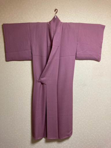 5MKO387 袷 着物 ピンク 和服 家紋付き  江戸小紋