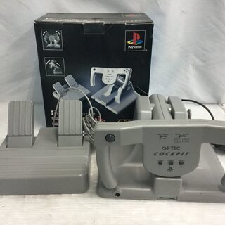 プレイステーション専用 ステアリング型アナログコントローラー コックピット SLPH-00024の画像