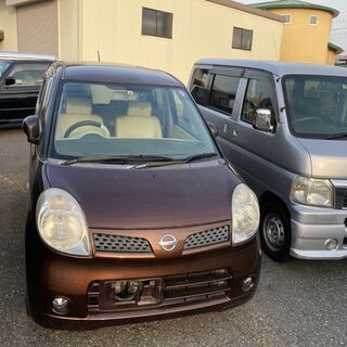 日産モコ低走行　タワーバー・ダウンサス・後付けメーターの画像