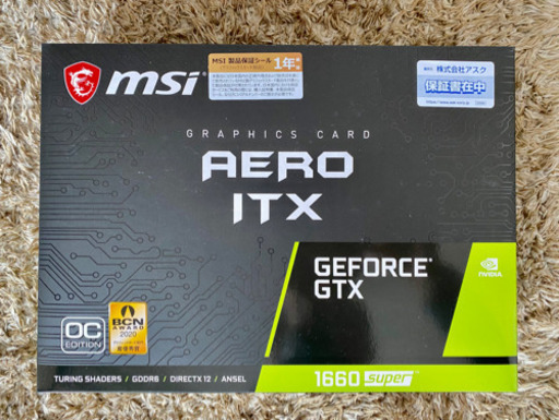 【新品・未開封】GeForce GTX 1660 SUPER AERO ITX OC