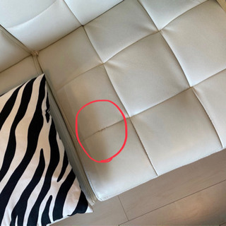 デザイナーズソファベッド（3人掛け・白）の画像