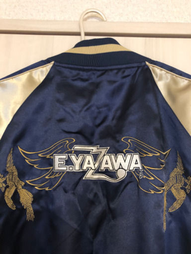 矢沢永吉 プレミアムモルツ スカジャン 非売品 美品】非売品 YAZAWA 矢沢永吉 プレミアムモルツ スカジャン グッズ 紺