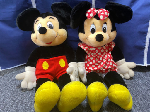 ミッキーマウス　ミニーマウス　大型人形