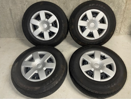 【値下】ハイエース 純正 スチールホイール ダンロップ SP175 195/80R15 107/105 タイヤ ホイールセット 4本 