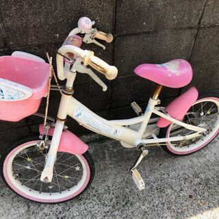 受け渡し予定者あり【無料】子ども自転車16インチ、ディズニープリ...