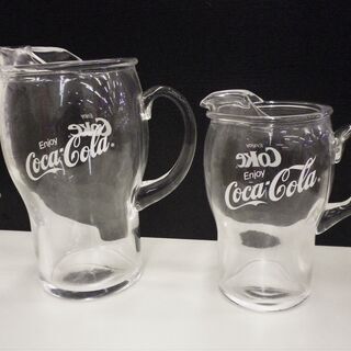 希少 コカ・コーラ ピッチャー ジョッキ 2個セット ビンテージ レトロ レア インテリア Coca-Cola 食器 コレクション 雑貨 札幌 厚別店の画像