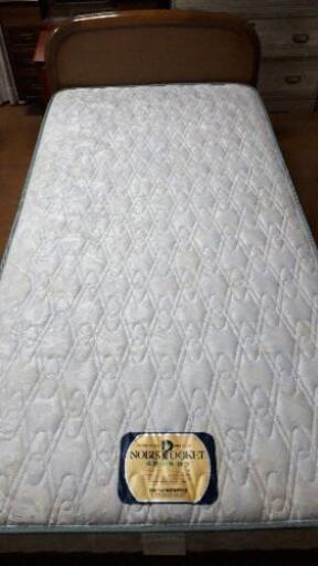 【早めに掲載終了しますので、ご希望の方はご連絡ください】②シングルベッド　マット(made in japan)付き