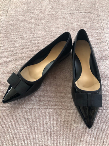 【新品】PIC ＆ PAY ペタンコ　パンプス　24.0〜24.5 黒ブラック