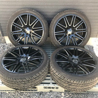 ◆中古SET◆20×8.5j +38 ELEGANT 245/40R20 YOKOHAMA AVIDE ENVigor タイヤ 8～9分山 アルファード ヴェルファイア等に