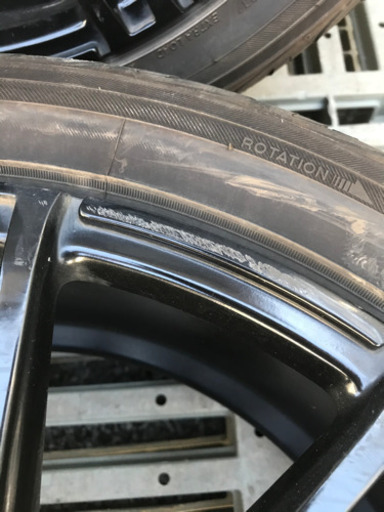 ◆中古SET◆20×8.5j +38 ELEGANT 245/40R20 YOKOHAMA AVIDE ENVigor タイヤ 8～9分山 アルファード ヴェルファイア等に