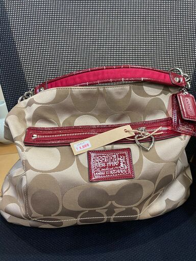店頭販売済　2周年記念 COACH シグネチャー 2WAY ショルダーバッグ F20064