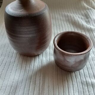 ★中古★陶器 徳利お猪口セット