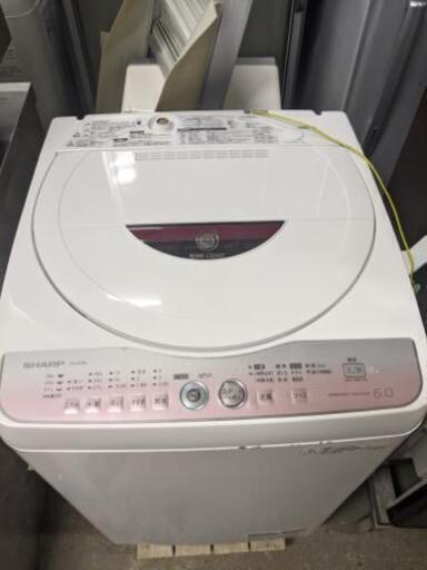 SHARP　全自動電気洗濯機　標準洗濯容量 6.0kg/送風運転容量 3.0kg　ES-GE60L