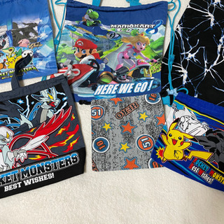 お値下げ相談OK 中古　男の子　ウルトラマン　ポケモン ランチョンマット 体操着入れ　コップ入れ　巾着　トート　お弁当箱入れ　バズ　ディズニー　マリオの画像