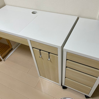 IKEA MICKE ミッケ デスクと引き出しセットの画像