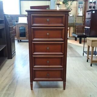 東海家具 KENT 5段ドロワ― スリムチェスト【愛品倶楽部柏店 管理