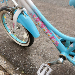 子ども用自転車☆女の子向け☆16インチ☆水色☆鍵なし☆中古品の画像