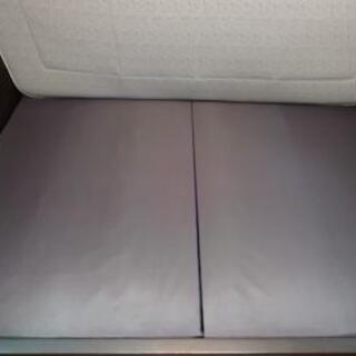【廃棄予定】ニトリ ダブルベッド ダークウッドの画像