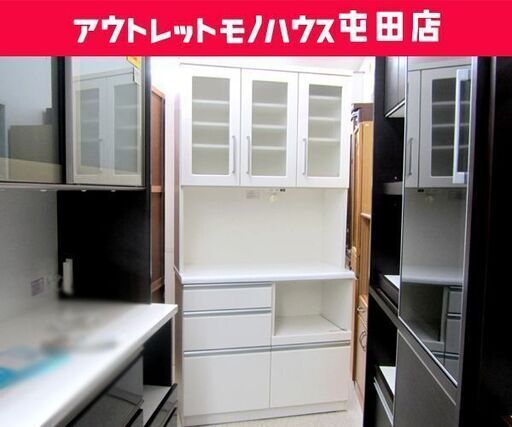 レンジボード 幅100.5cm キッチン収納 ホワイト系 家電ボード ☆ PayPay(ペイペイ)決済可能 ☆ 札幌市 北区 屯田