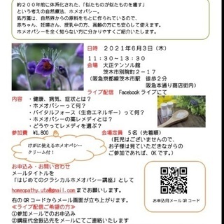 はじめてのクラシカルホメオパシー講座《Facebookオンライン講座もします》の画像
