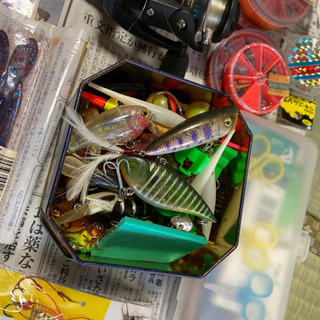 子供と遊ぶ釣り道具の画像