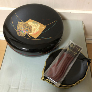 Kansai 丸盆付菓子器揃 ( フォーク付き ) 玉葉《セットで無料》の画像