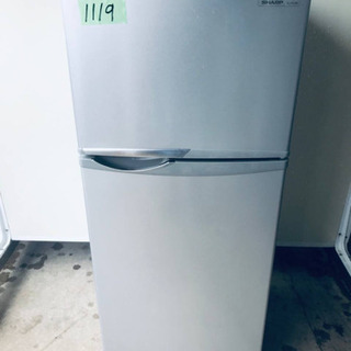 1119番 シャープ✨ノンフロン冷凍冷蔵庫✨SJ-H12W-S‼️