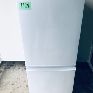 1124番シャープ✨ノンフロン冷凍冷蔵庫✨SJ-D14B-W‼️