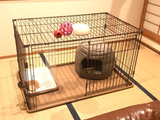 〈ペットサークル、ペットケージ〉犬のスライドサークル+専用屋根