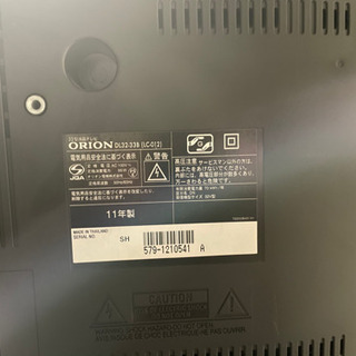 ORION製　32型テレビ　2011年製の画像