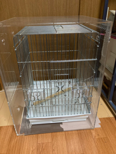 メッセージ返信遅れます　ペット用ケージ　オウムケージとアクリルバードケージのセット