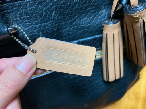 【値下げしました‼️】【定価77,700円】COACH/コーチ 本革トートバッグ 19926（ブラック×ベージュ）