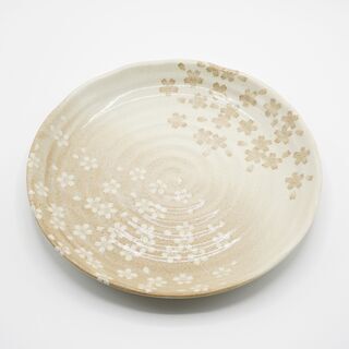 【中古】桜柄の大皿中皿2枚セットの画像