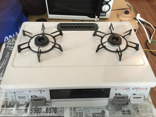 リンナイ　ガスコンロ(都市ガス　左側強火力)