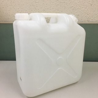 20L ポリタンク　水用　水缶　扁平缶(両口・取っ手付き・ノズル...