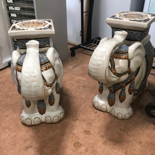 象 置き物 2体セット 🌈しげん屋