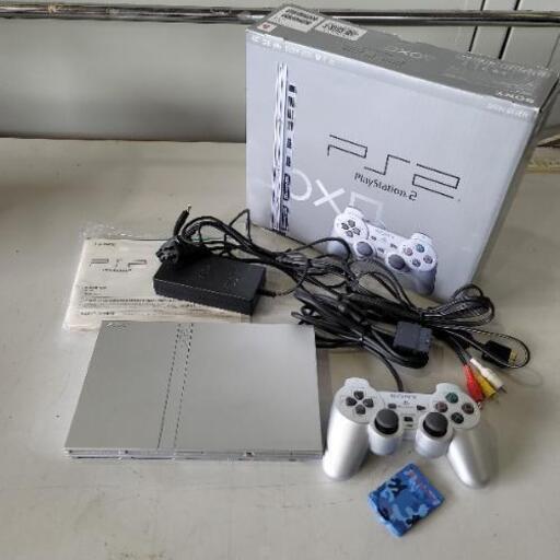 0528003 ④ プレイステーション2 シルバー SCPH-77000 ss