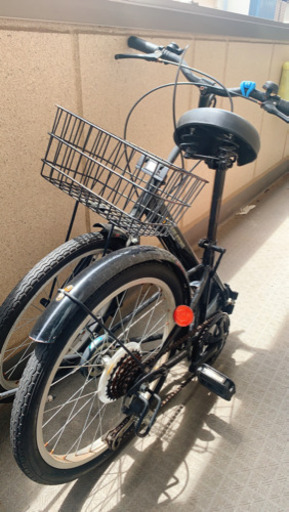 取引き中　カゴつき折り畳み自転車　4ヶ月前に自転車屋さんにて点検済み