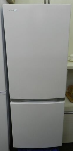 【配送・設置無料】美品 2020年製 東芝/TOSHIBA【 153L 2ドア 】幅47.9㎝ 一人暮らし コンパクト 収納充実 冷蔵庫 セミマットホワイト GR-R15BS-W