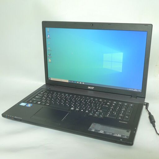 1台限定 送料無料 新品SSD搭載 ノートパソコン 中古良品 Win10 17.3型 acer TM7750-W233 Core i3 4GB DVDRW 無線LAN webカメラ LibreOffice