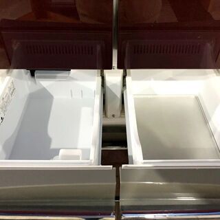 札幌近郊　送料無料　AQUA 400L冷蔵庫 型番AQR-FG40B アクア ファミリー冷凍庫 大容量 自動製氷 6ドア フレンチドア ガラストップの画像