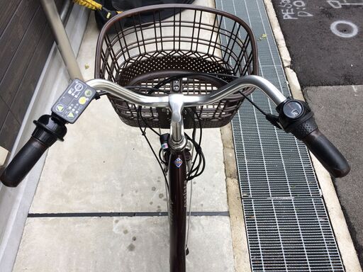 地域限定送料無料　ブリヂストン　アシスタ　新基準　子供乗せ　12,3AH　茶　ナチュラ　ビビ　神戸市　電動自転車