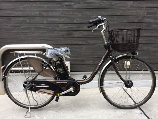 地域限定送料無料　パナソニック　ビビ　DX　新基準　子供乗せ　8,9AH　茶　ナチュラ　アシスタ　神戸市　電動自転車