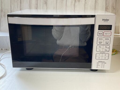 Haier ハイアール 電子レンジ JM-FH18B 2015年製 ヘルツフリー 庫内フラット ホワイト