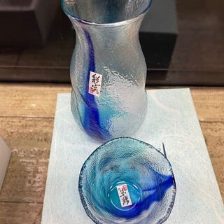 決まりました　未使用　東洋ガラス 彩流 酒器 冷酒  徳利 お猪...