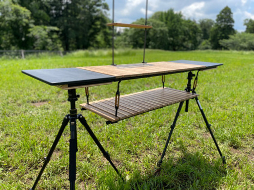 自作ミルポッドテーブル　トライポッドテーブル　キャンプBGO キッチンテーブル